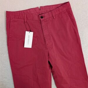 NEW! Ledbury Men's 31x32 Richmond Chino Berry Pink Stretch Tailored PANTS $165